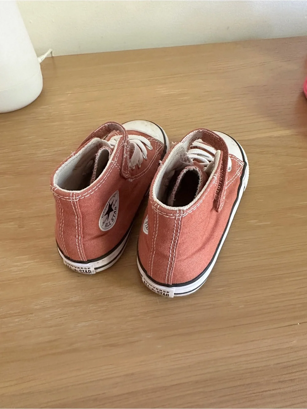 Converse Kids High-Top Sneakers in Rust Orange with White Accents